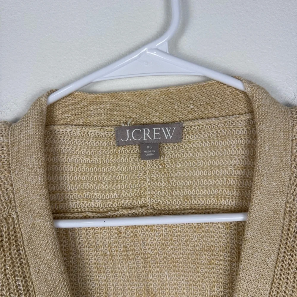 J.Crew Relaxed Cotton-linen Blend Cardigan Knit Breathable Sweater Women’s Sz XS